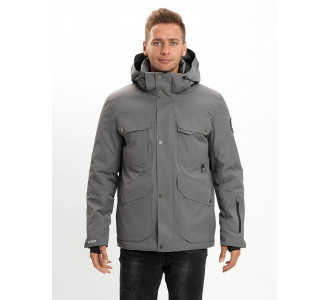 Горнолыжная куртка мужская  серого цвета 2088Sr