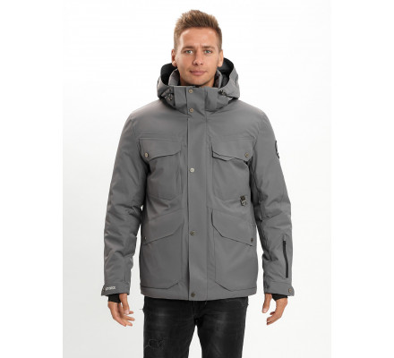 Горнолыжная куртка мужская  серого цвета 2088Sr