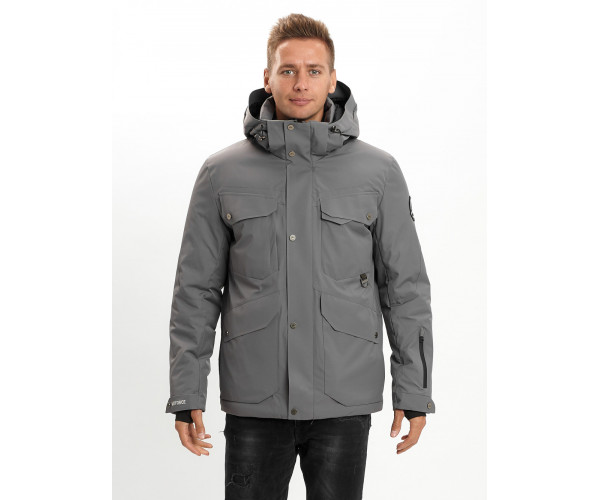 Горнолыжная куртка мужская  серого цвета 2088Sr