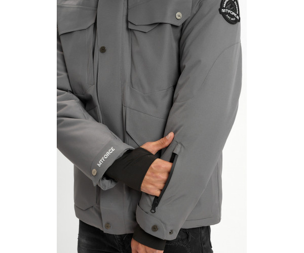 Горнолыжная куртка мужская  серого цвета 2088Sr
