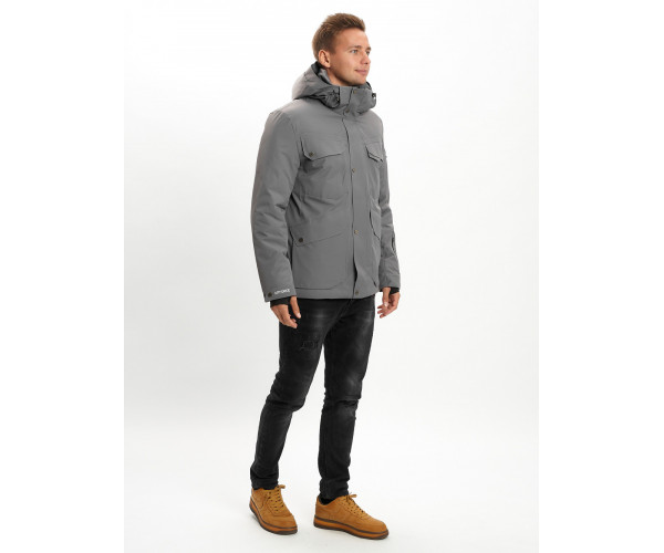 Горнолыжная куртка мужская  серого цвета 2088Sr