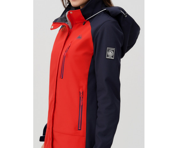 Ветровка  женская красного цвета 2030Kr