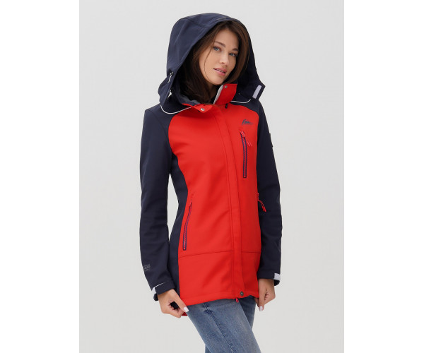 Ветровка  женская красного цвета 2030Kr