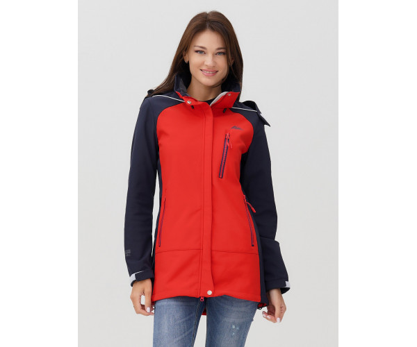Ветровка  женская красного цвета 2030Kr