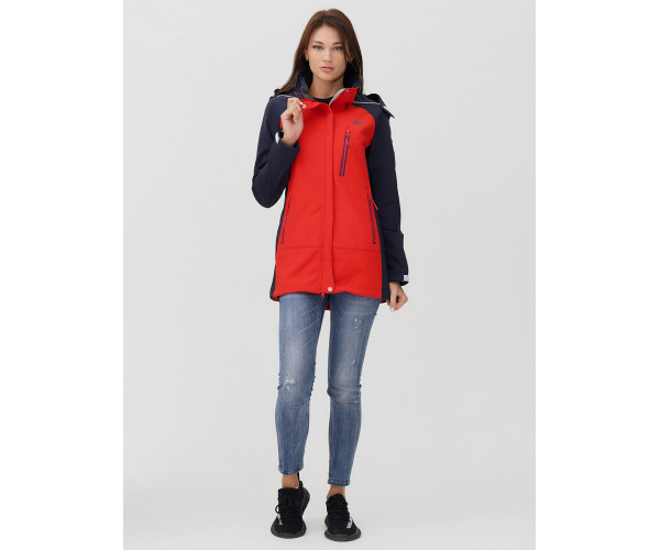 Ветровка  женская красного цвета 2030Kr