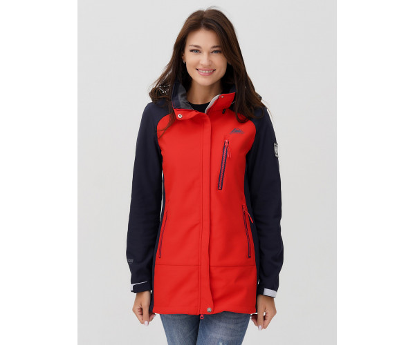 Ветровка  женская красного цвета 2030Kr
