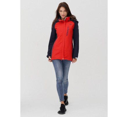 Ветровка  женская красного цвета 2030Kr