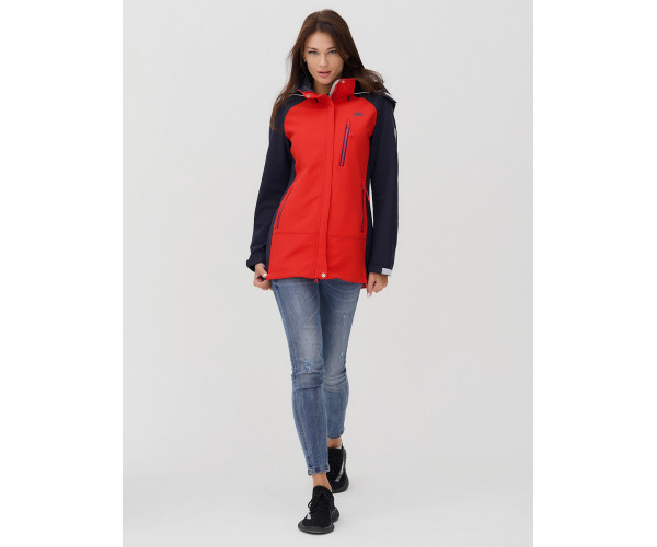 Ветровка  женская красного цвета 2030Kr
