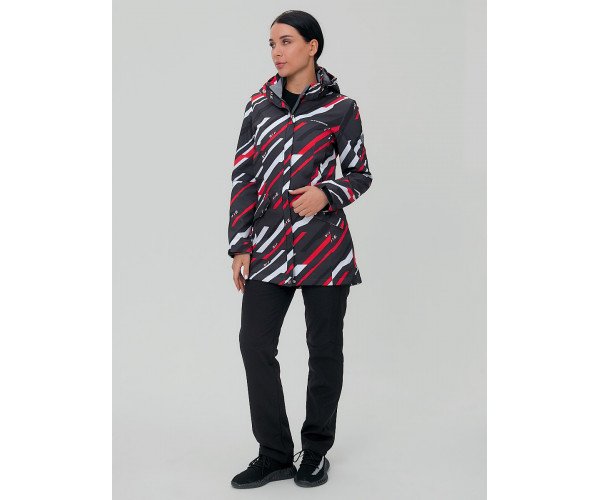 Женский осенний весенний костюм спортивный softshell красного цвета 019221Kr