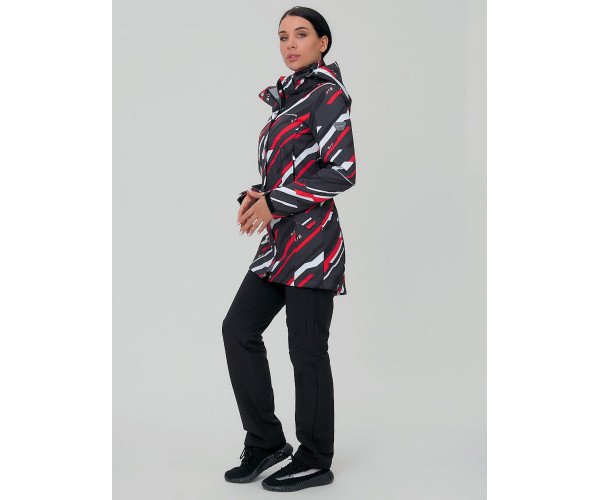 Женский осенний весенний костюм спортивный softshell красного цвета 019221Kr