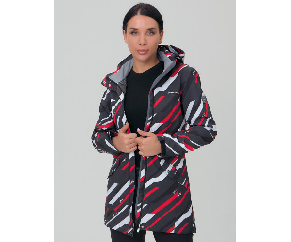 Женский осенний весенний костюм спортивный softshell красного цвета 019221Kr