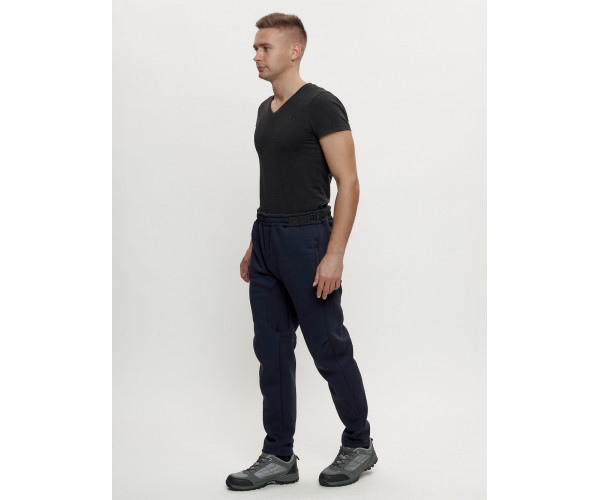 Брюки мужские на флисе зимние темно-синего цвета 1096TS