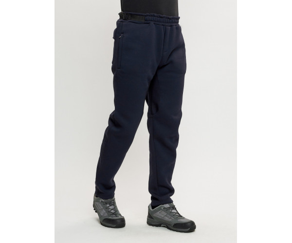 Брюки мужские на флисе зимние темно-синего цвета 1096TS