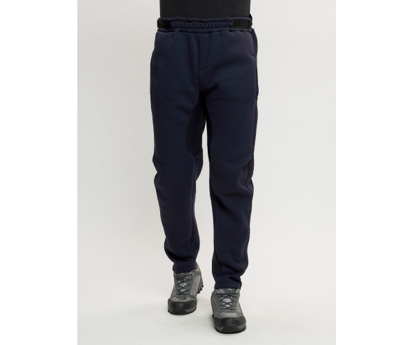 Брюки мужские на флисе зимние темно-синего цвета 1096TS