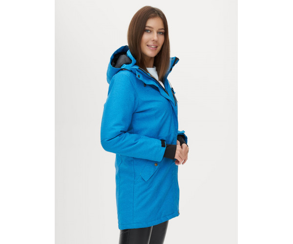 Женская зимняя парка синего цвета 1949S