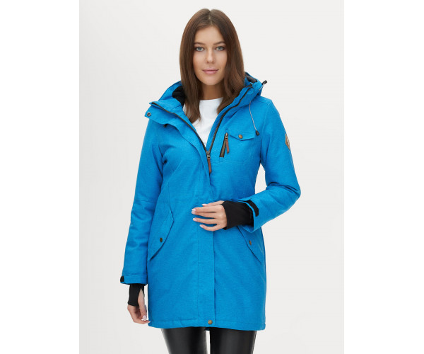 Женская зимняя парка синего цвета 1949S