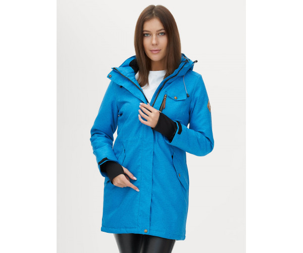 Женская зимняя парка синего цвета 1949S