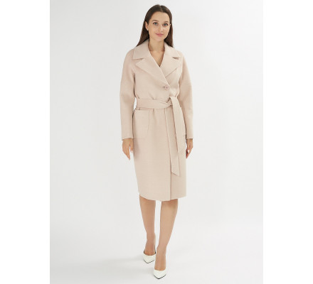 Пальто демисезонное бежевого цвета 41712B
