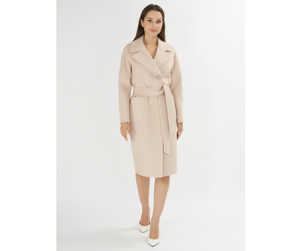 Пальто демисезонное бежевого цвета 41712B