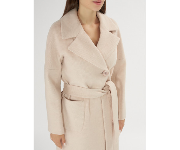 Пальто демисезонное бежевого цвета 41712B