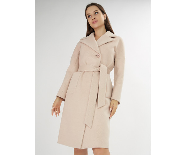 Пальто демисезонное бежевого цвета 41712B