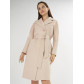 Пальто демисезонное бежевого цвета 41712B
