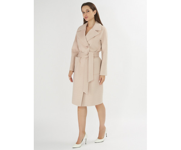 Пальто демисезонное бежевого цвета 41712B