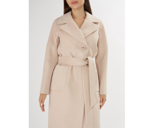 Пальто демисезонное бежевого цвета 41712B