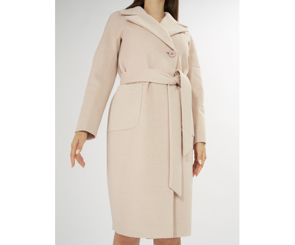 Пальто демисезонное бежевого цвета 41712B
