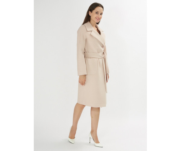 Пальто демисезонное бежевого цвета 41712B