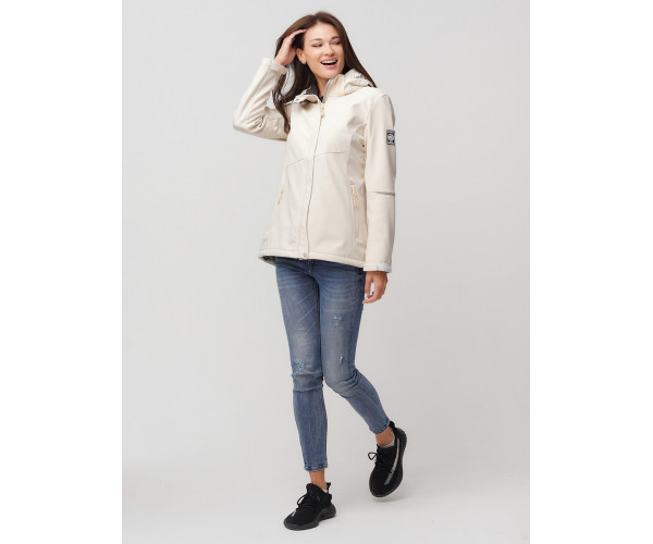 Ветровка  женская бежевого цвета 2035B