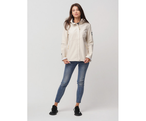 Ветровка  женская бежевого цвета 2035B