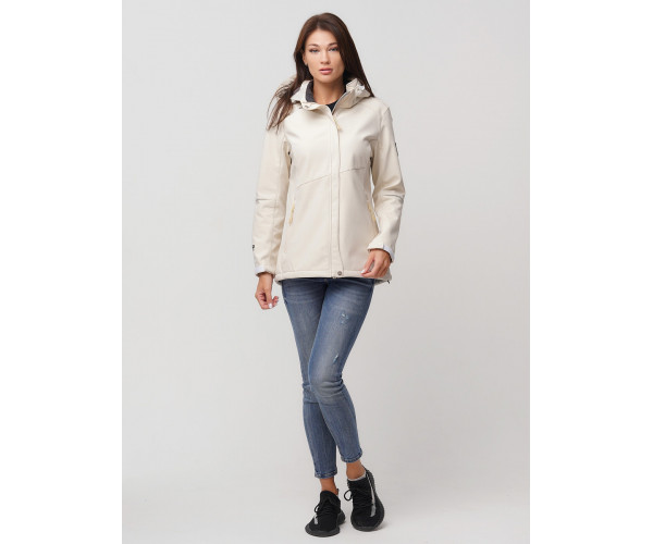 Ветровка  женская бежевого цвета 2035B