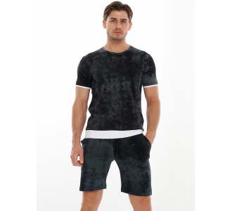 Костюм шорты и футболка темно-серого цвета 221009TC