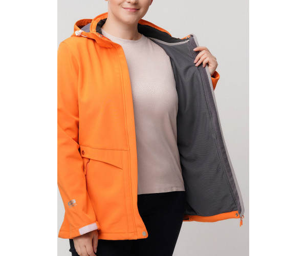 Ветровка  bigsize оранжевого цвета 2032-1O