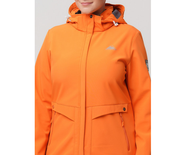 Ветровка  bigsize оранжевого цвета 2032-1O