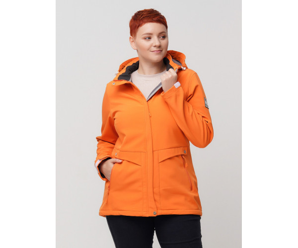 Ветровка  bigsize оранжевого цвета 2032-1O