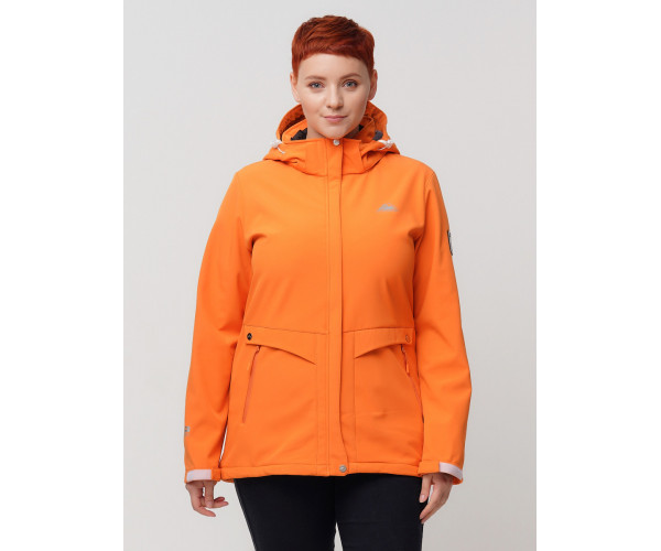 Ветровка  bigsize оранжевого цвета 2032-1O