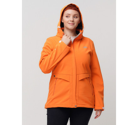 Ветровка  bigsize оранжевого цвета 2032-1O