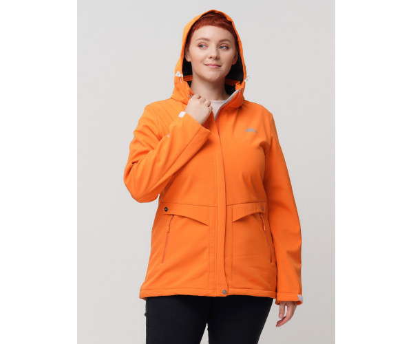 Ветровка  bigsize оранжевого цвета 2032-1O