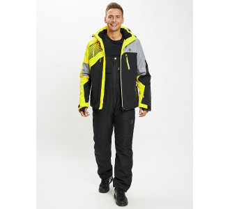 Горнолыжный костюм мужской желтого цвета 077019J