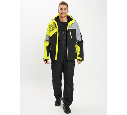 Горнолыжный костюм мужской желтого цвета 077019J