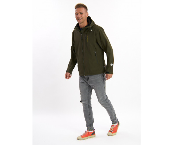 Ветровка мужская болотного цвета 495Bt