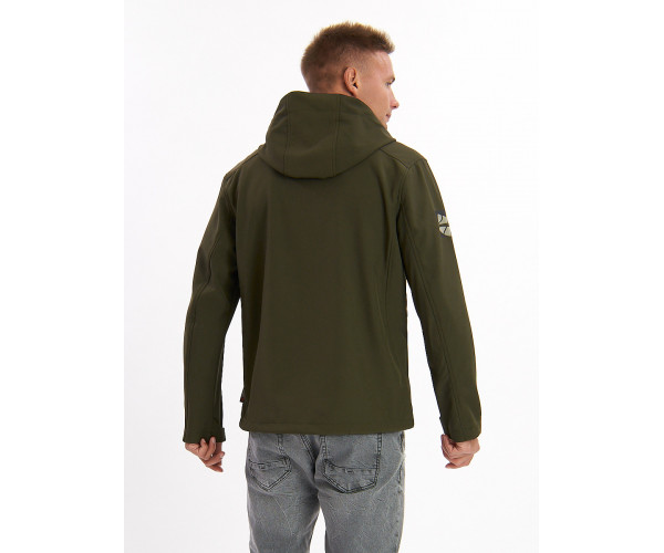 Ветровка мужская болотного цвета 495Bt