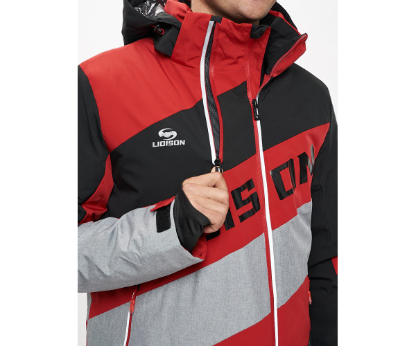 Горнолыжная куртка мужская красного цвета 77022Kr