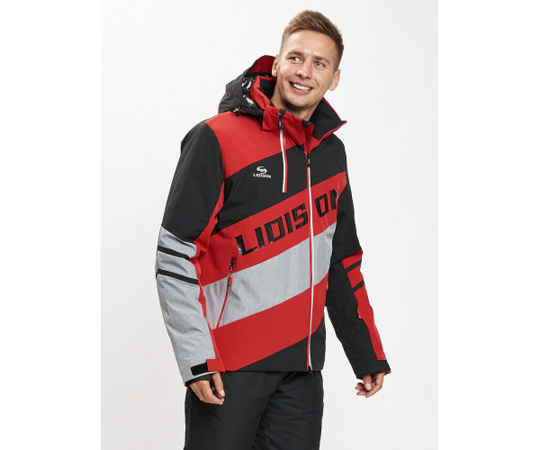 Горнолыжная куртка мужская красного цвета 77022Kr