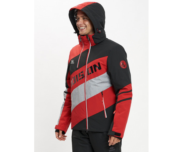 Горнолыжная куртка мужская красного цвета 77022Kr