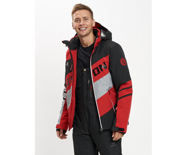 Горнолыжная куртка мужская красного цвета 77022Kr