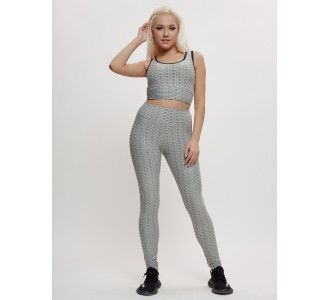 Костюм для фитнеса женский серого цвета 2004Sr