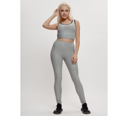 Костюм для фитнеса женский серого цвета 2004Sr